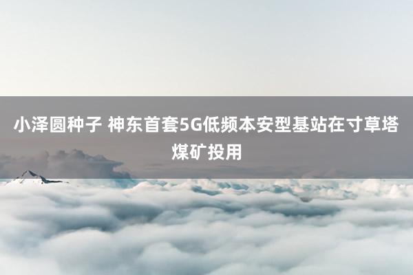 小泽圆种子 神东首套5G低频本安型基站在寸草塔煤矿投用