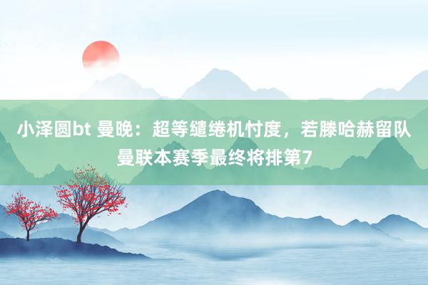 小泽圆bt 曼晚：超等缱绻机忖度，若滕哈赫留队曼联本赛季最终将排第7