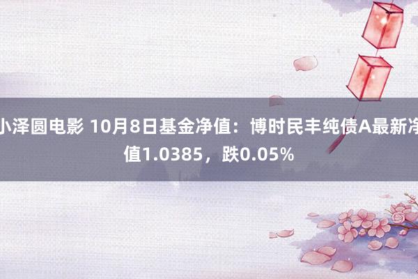 小泽圆电影 10月8日基金净值：博时民丰纯债A最新净值1.0385，跌0.05%