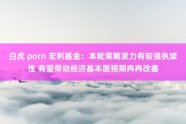 白虎 porn 宏利基金：本轮策略发力有较强执续性 有望带动经济基本面预期冉冉改善