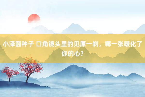 小泽圆种子 口角镜头里的见原一刹，哪一张暖化了你的心？