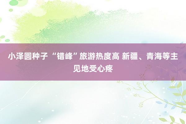 小泽圆种子 “错峰”旅游热度高 新疆、青海等主见地受心疼