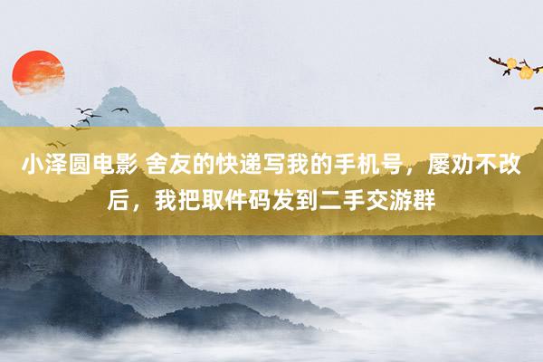 小泽圆电影 舍友的快递写我的手机号，屡劝不改后，我把取件码发到二手交游群