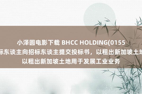 小泽圆电影下载 BHCC HOLDING(01552)附庸连同其他投标东谈主向招标东谈主提交投标书，以租出新加坡土地用于发展工业业务