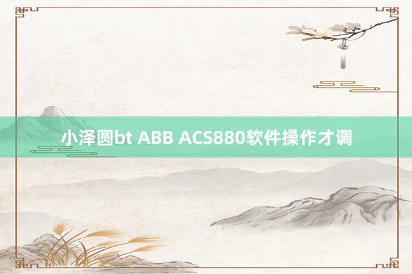 小泽圆bt ABB ACS880软件操作才调