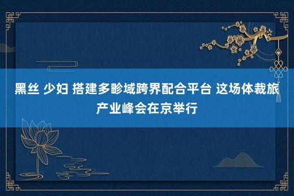 黑丝 少妇 搭建多畛域跨界配合平台 这场体裁旅产业峰会在京举行