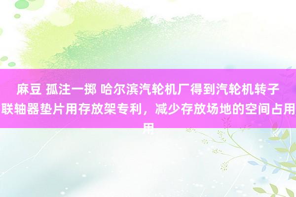 麻豆 孤注一掷 哈尔滨汽轮机厂得到汽轮机转子联轴器垫片用存放架专利，减少存放场地的空间占用