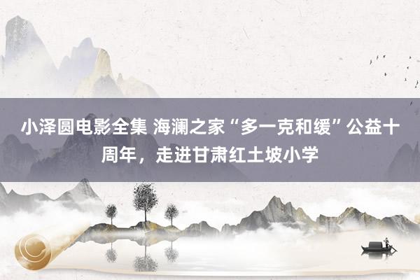 小泽圆电影全集 海澜之家“多一克和缓”公益十周年，走进甘肃红土坡小学