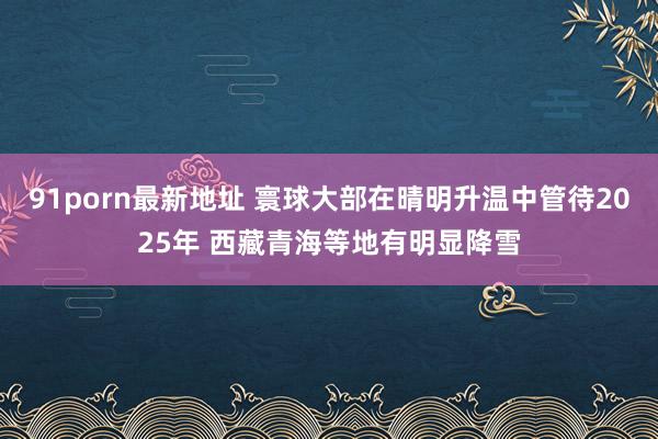 91porn最新地址 寰球大部在晴明升温中管待2025年 西藏青海等地有明显降雪