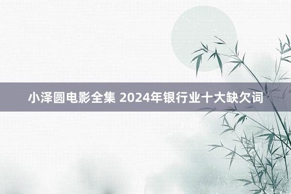 小泽圆电影全集 2024年银行业十大缺欠词