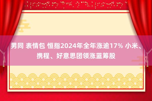 男同 表情包 恒指2024年全年涨逾17% 小米、携程、好意思团领涨蓝筹股