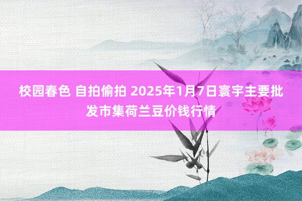 校园春色 自拍偷拍 2025年1月7日寰宇主要批发市集荷兰豆价钱行情