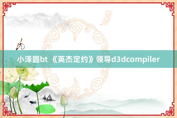 小泽圆bt 《英杰定约》领导d3dcompiler