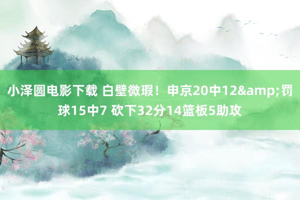 小泽圆电影下载 白壁微瑕！申京20中12&罚球15中7 砍下32分14篮板5助攻