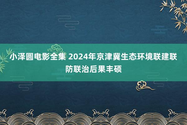 小泽圆电影全集 2024年京津冀生态环境联建联防联治后果丰硕